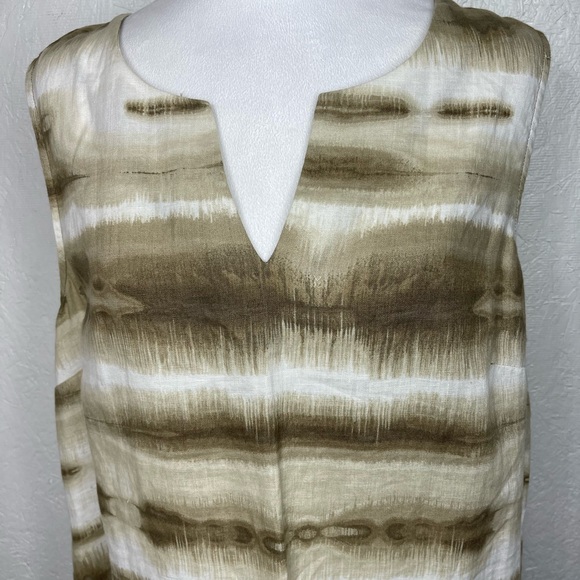 Tommy Bahama Linen Beach Sundress Coastal Resort Tie Dye Sleeveless Vacation Lg - Picture 6 of 12